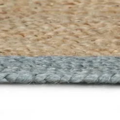 vidaXL Alfombra hecha a mano de yute con borde 90 cm Verde oliva Sale