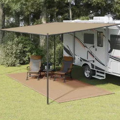vidaXL Actividades Al Aire Libre-Alfombra para tienda de campaña gris taupe 250x550 cm