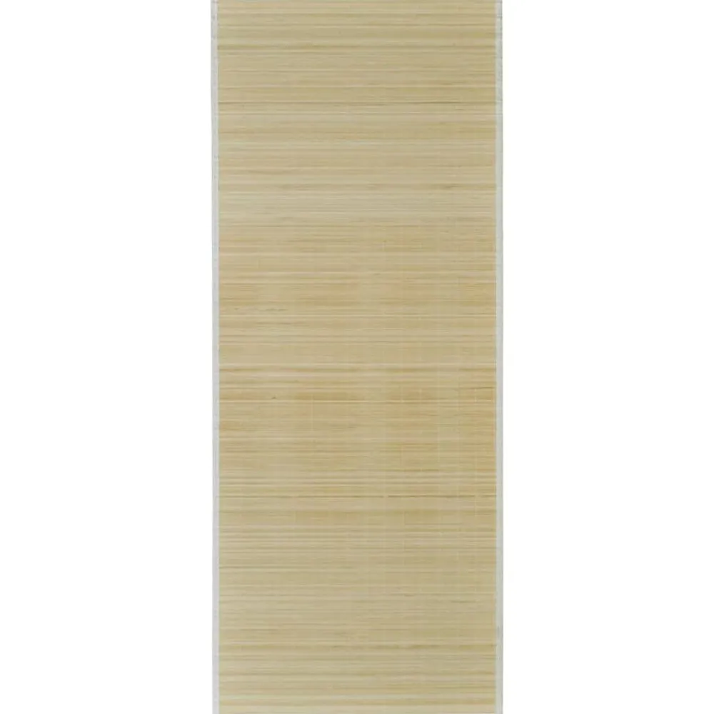 vidaXL Alfombra rectangular de bambú natural 80 x 200 cm Beige Sale