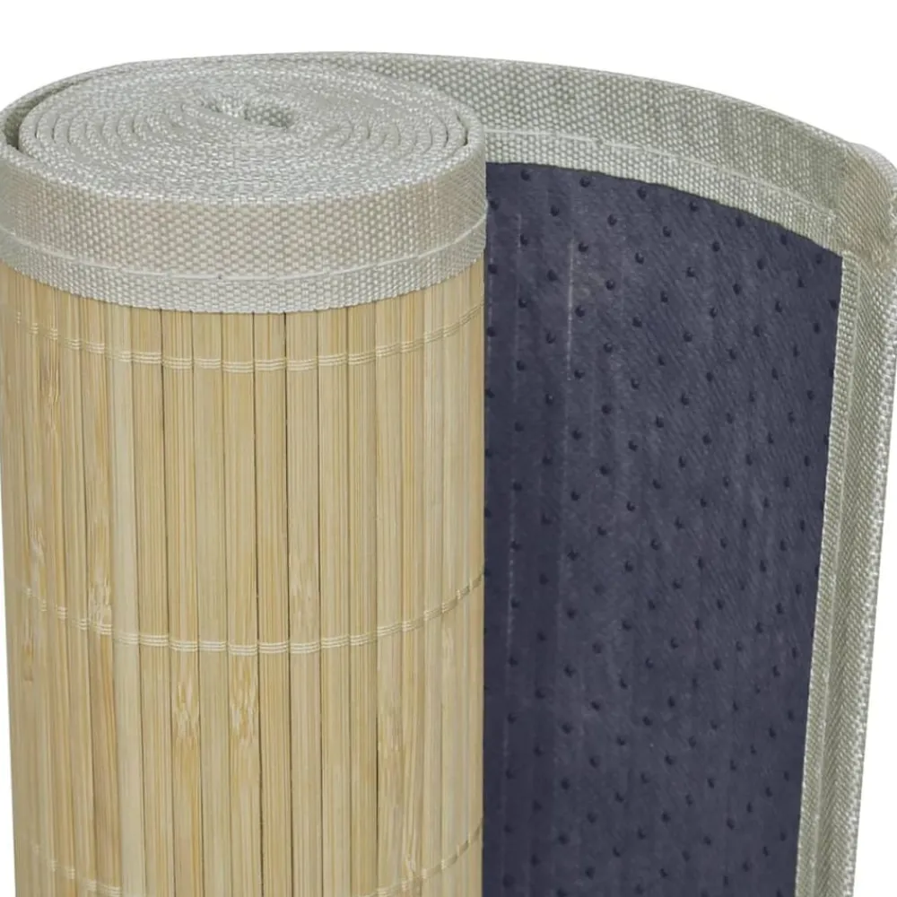 vidaXL Alfombra rectangular de bambú natural 80 x 200 cm Beige Sale