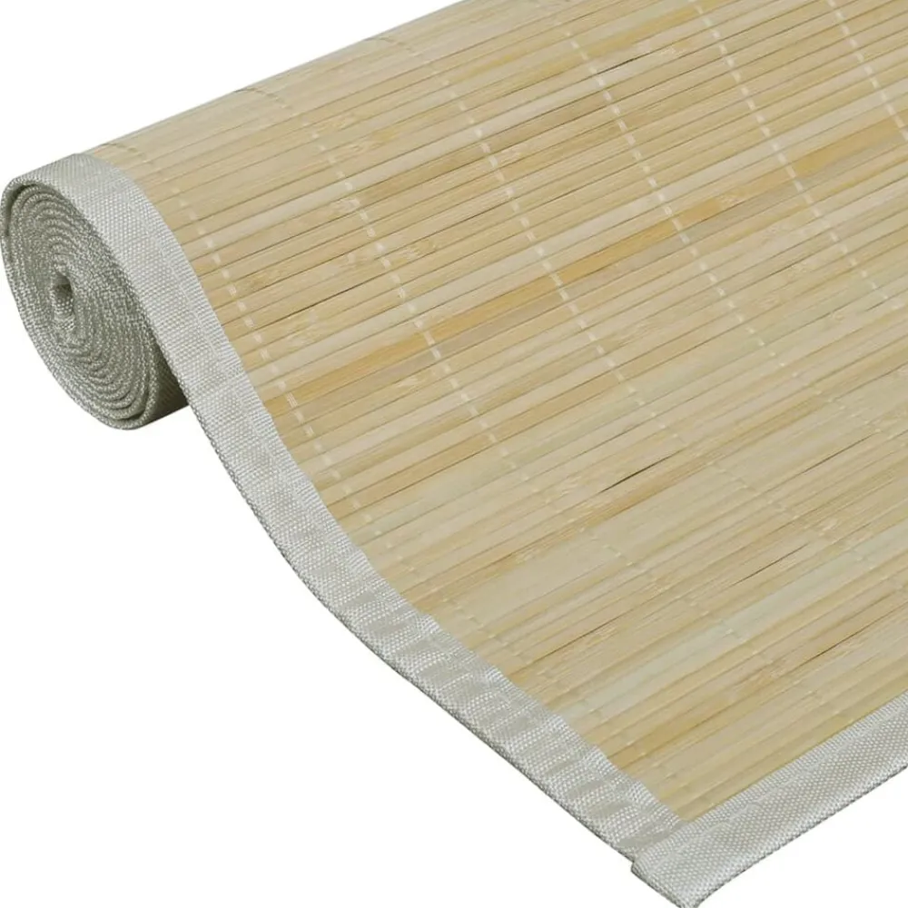 vidaXL Alfombra rectangular de bambú natural 80 x 200 cm Beige Sale