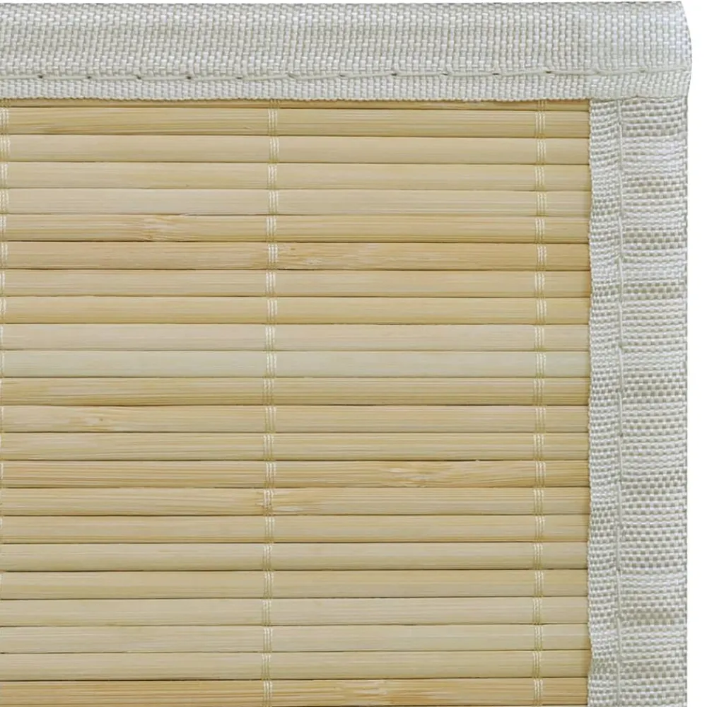 vidaXL Alfombra rectangular de bambú natural 80 x 200 cm Beige Sale