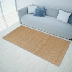 vidaXL Alfombra rectangular de bambú marrón 80 x 200 cm Marr&oacute;n Online