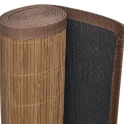 vidaXL Alfombra rectangular de bambú marrón 80 x 200 cm Marr&oacute;n Online