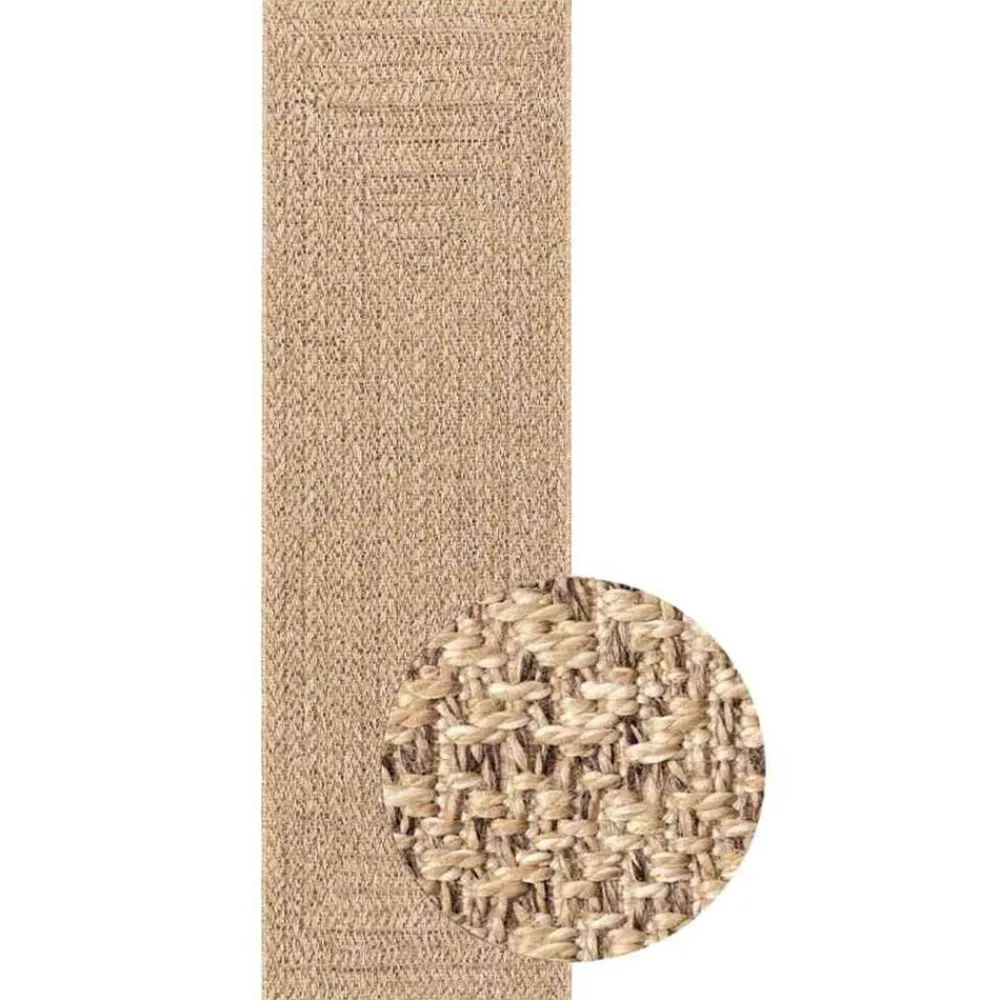 vidaXL Decoración-Alfombra ZIZUR apariencia de yute interior y exterior 80x250 cm