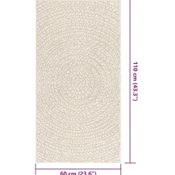 vidaXL Decoración-Alfombra ZIZUR apariencia yute interior exterior 60x110cm