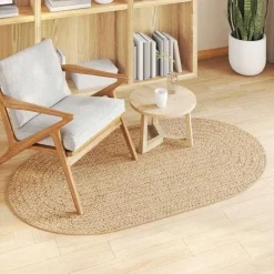 vidaXL Alfombra ZIZUR Marrón 150 x 80 cm Polipropileno Natural Best