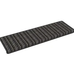 vidaXL Alfombras autoadhesivas para escaleras Rayado 15 pcs Antracita Best