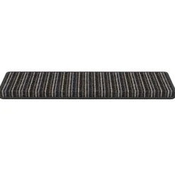 vidaXL Alfombras autoadhesivas para escaleras Rayado 15 pcs Antracita Best