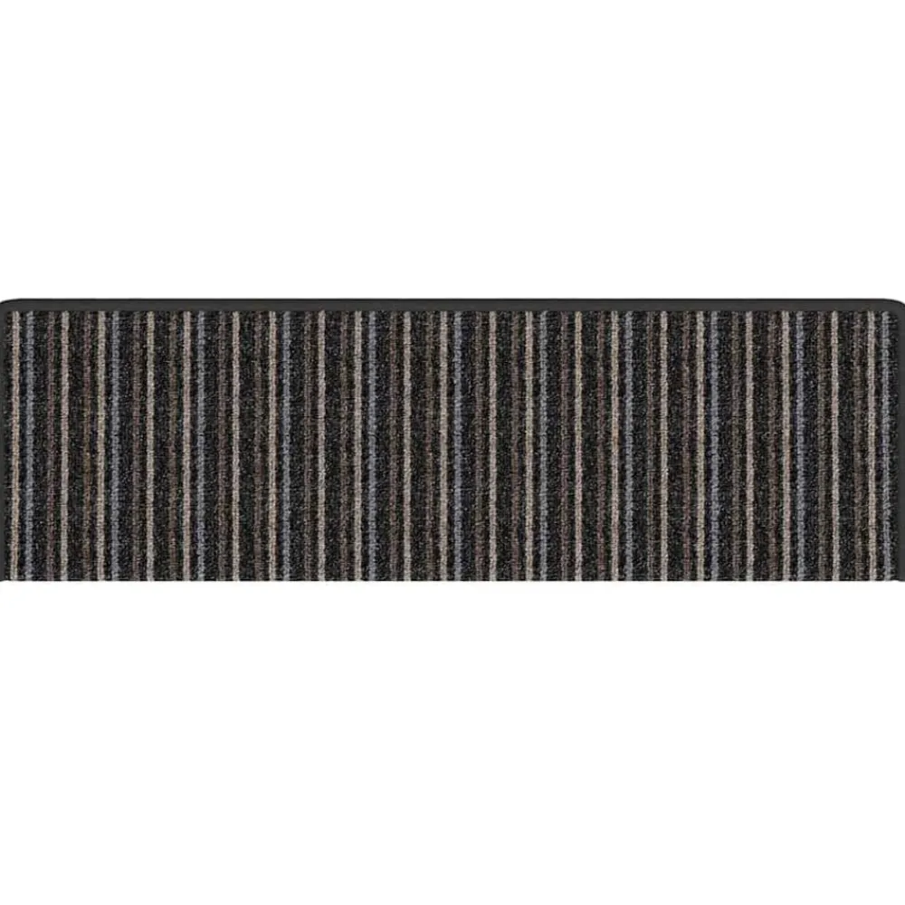 vidaXL Alfombras autoadhesivas para escaleras Rayado 15 pcs Antracita Best