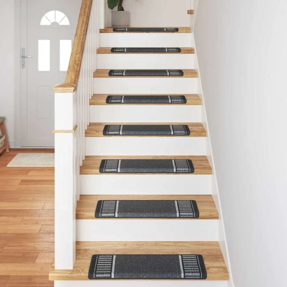 vidaXL Productos Del Hogar-Alfombras autoadhesivas para escaleras 15 pcs