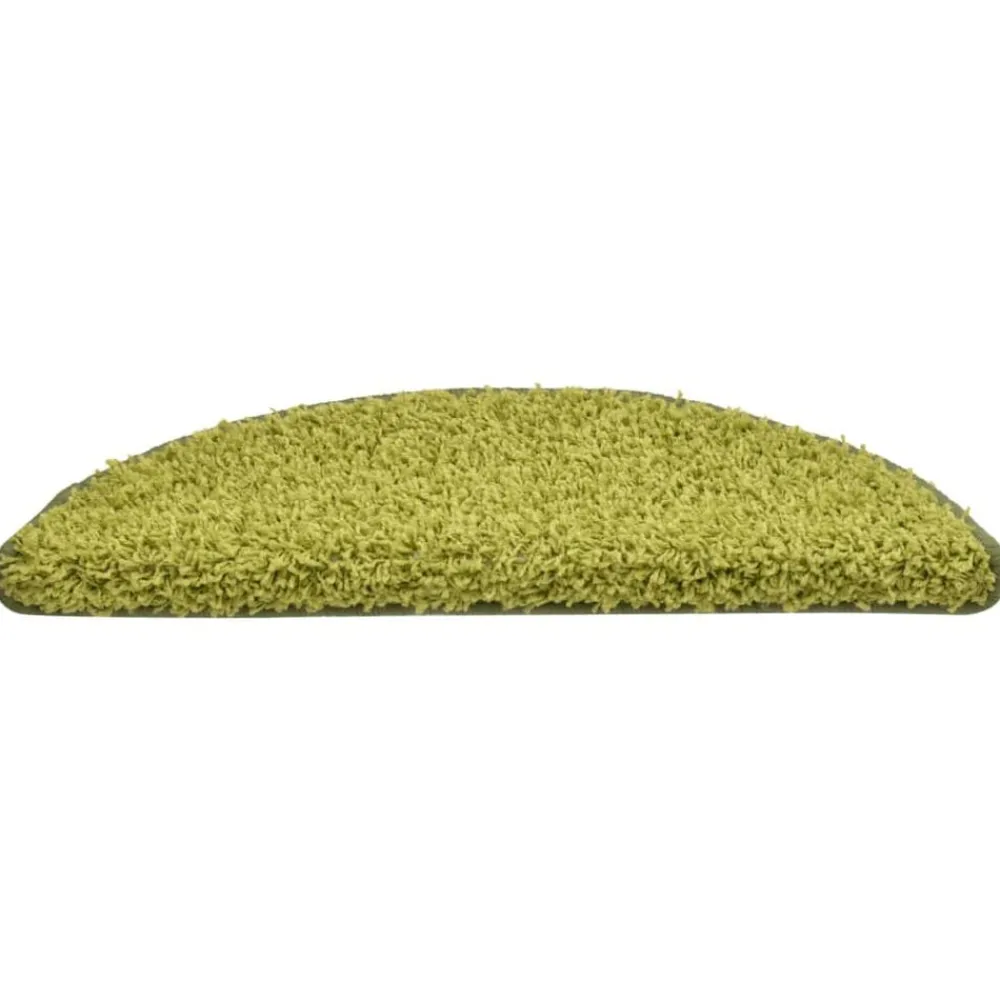 vidaXL Alfombras de peldaños de escalera 15 uds 56x17x3 cm Verde Best