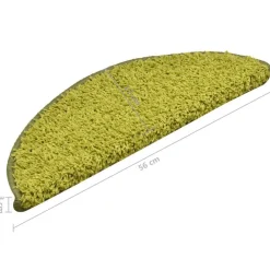 vidaXL Alfombras de peldaños de escalera 15 uds 56x17x3 cm Verde Best