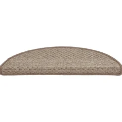 vidaXL Productos Del Hogar-Alfombras de peldaños de escalera 15 uds marrón 65x21x4 cm