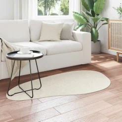 vidaXL Alfombras de área HUARTE 80 x 150 cm Poliéster Crema