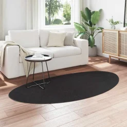 vidaXL Alfombras de área HUARTE 100 x 200 cm Poliéster Negro Hot