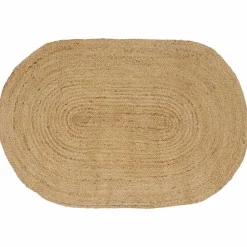 vidaXL Decoración-Alfombras de área Ovalado 100 x 152 cm yute