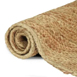 vidaXL Decoración-Alfombras de área Rectangular Marrón 60 x 110 cm yute
