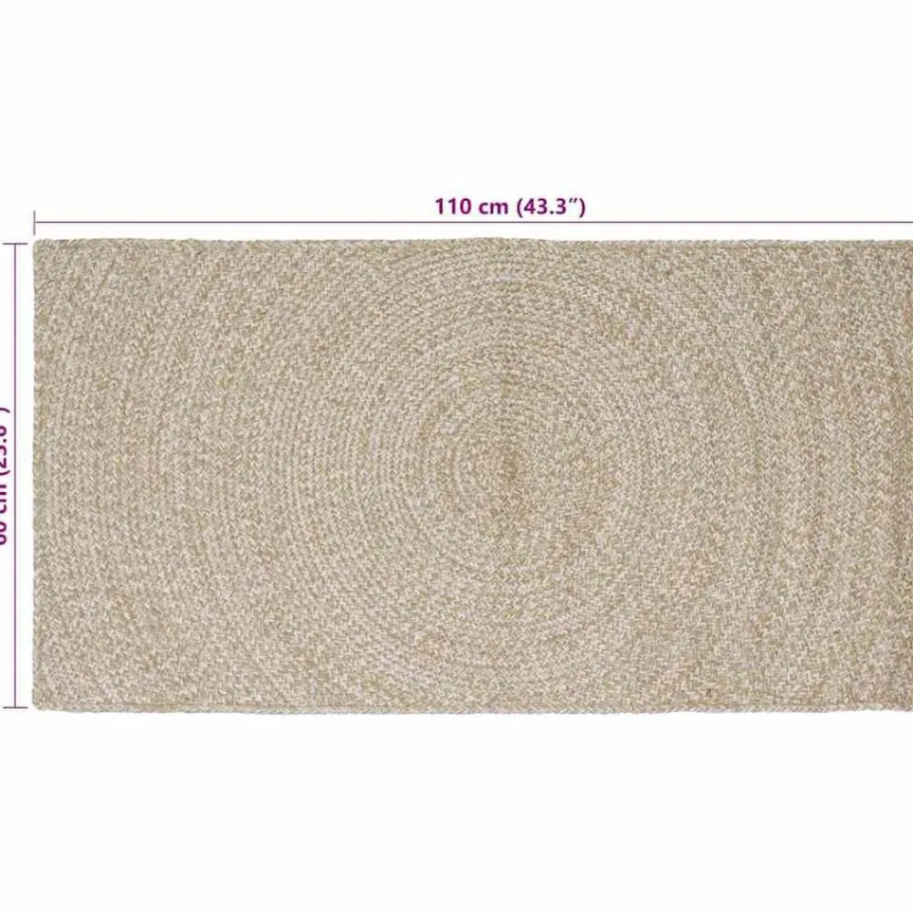 vidaXL Alfombras de área Rectangular Natural y 60 x 110 cm yute Hot