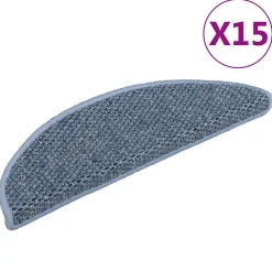 vidaXL Productos Del Hogar-Alfombrilla autoadhesiva escalera sisal 15 uds 56x17x3 cm