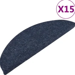 vidaXL Productos Del Hogar-Alfombrilla autoadhesiva escalera 15 uds 56x17x3 cm