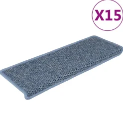 vidaXL Productos Del Hogar-Alfombrilla autoadhesiva escalera sisal 15 uds 65x21x4 cm