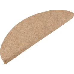 vidaXL Alfombrilla autoadhesiva de escalera 15 uds 56x17x3 cm Beige