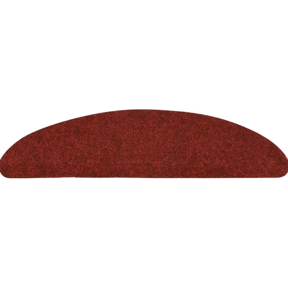 vidaXL Alfombrilla autoadhesiva escalera 15 uds 56x17x3 cm roja Rojo Discount
