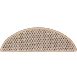 vidaXL Productos Del Hogar-Alfombrilla autoadhesiva escalera sisal 15 uds beige 56x17x3 cm