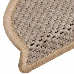 vidaXL Productos Del Hogar-Alfombrilla autoadhesiva escalera sisal 15 uds beige 56x17x3 cm
