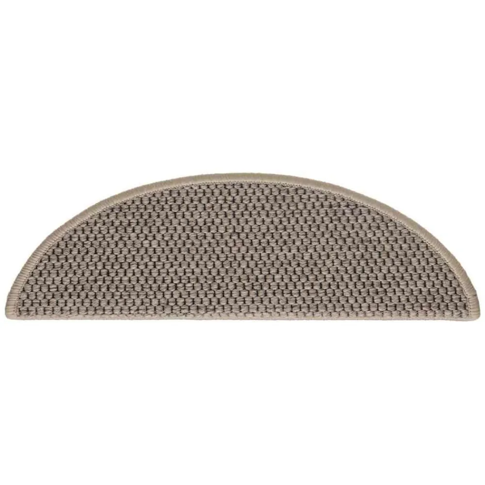 vidaXL Alfombrilla autoadhesiva escalera sisal 15 uds beige 56x17x3 cm Beige oscuro Best