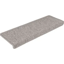 vidaXL Alfombrilla autoadhesiva escalera sisal 15 uds 65x21x4 cm Plateado Best
