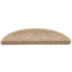 vidaXL Alfombrilla autoadhesiva escalera sisal 15 uds 56x17x3 cm Arena Outlet