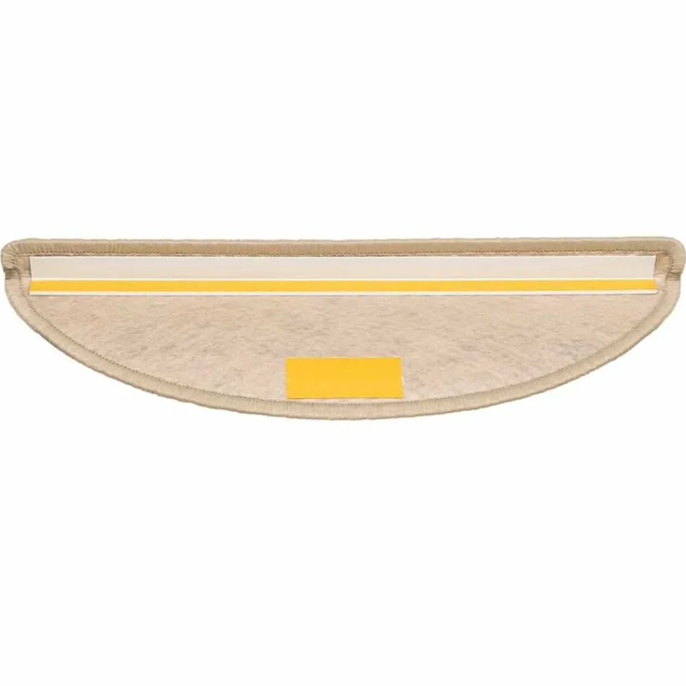 vidaXL Alfombrilla autoadhesiva escalera sisal 15 uds 56x17x3 cm Arena Outlet