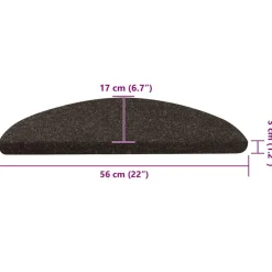 vidaXL Alfombrilla autoadhesiva de escalera 15 uds 56x17x3cm Antracita New