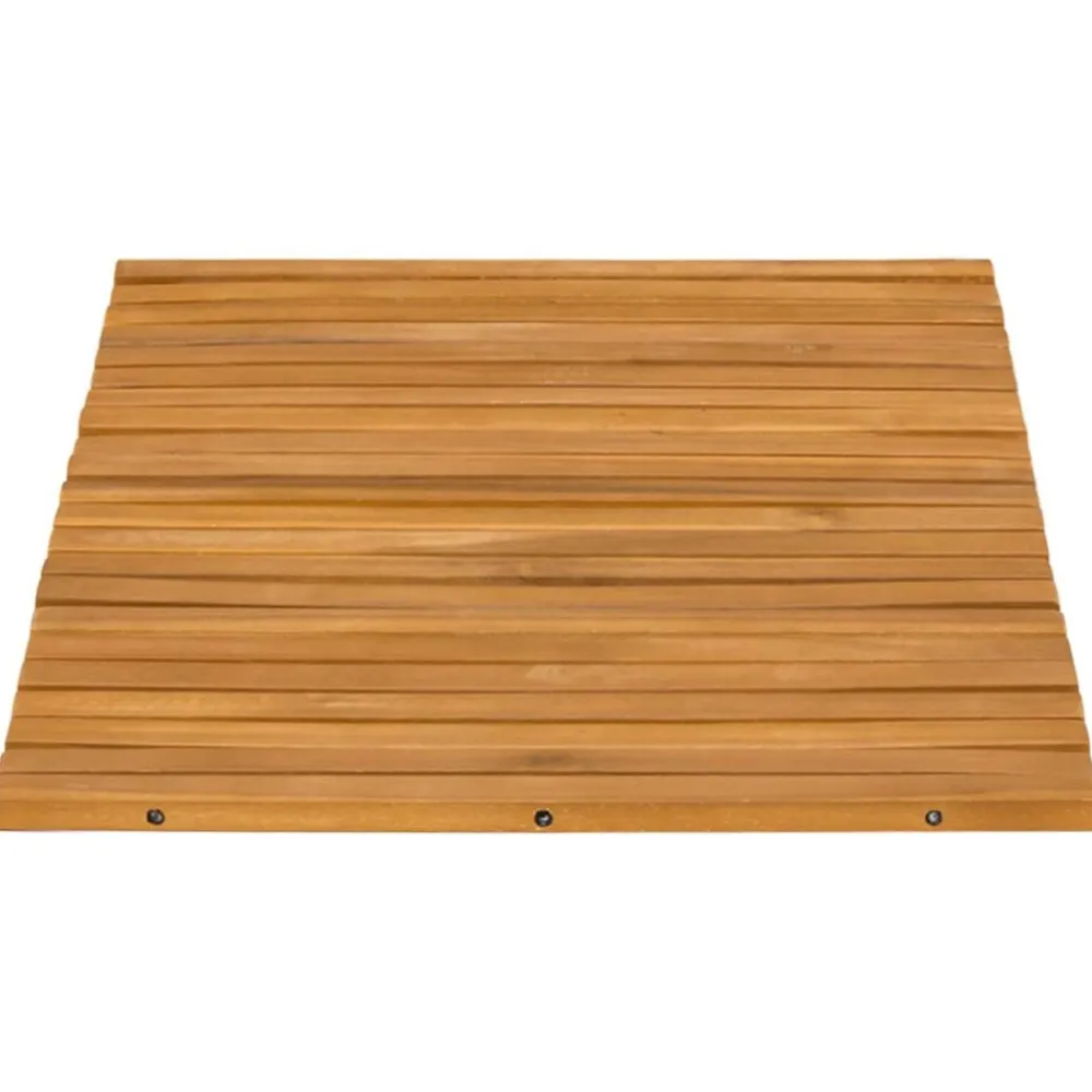 vidaXL Accesorios Para El Baño-Alfombrilla de baño Marrón 60 x 40 cm Madera de Acacia Sólida