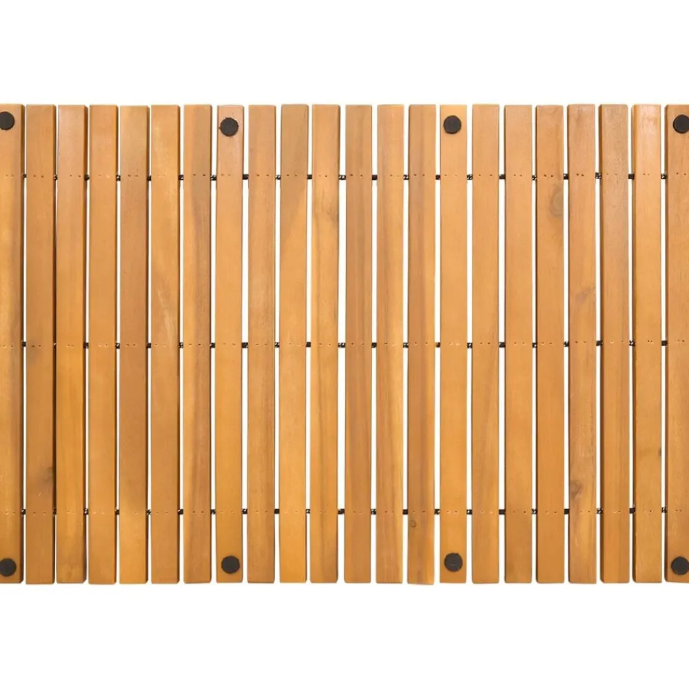 vidaXL Accesorios Para El Baño-Alfombrilla de baño Marrón 60 x 40 cm Madera de Acacia Sólida
