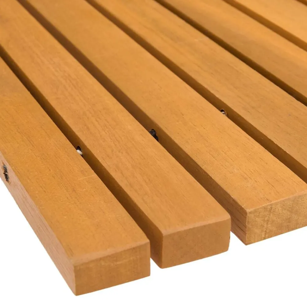 vidaXL Accesorios Para El Baño-Alfombrilla de baño Marrón 60 x 40 cm Madera de Acacia Sólida