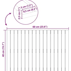 vidaXL Accesorios Para El Baño-Alfombrilla de baño Liso Marrón 60 x 40 cm Madera