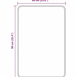 vidaXL Accesorios Para El Baño-Alfombrilla de baño antideslizante Marrón 60 x 90 cm PP
