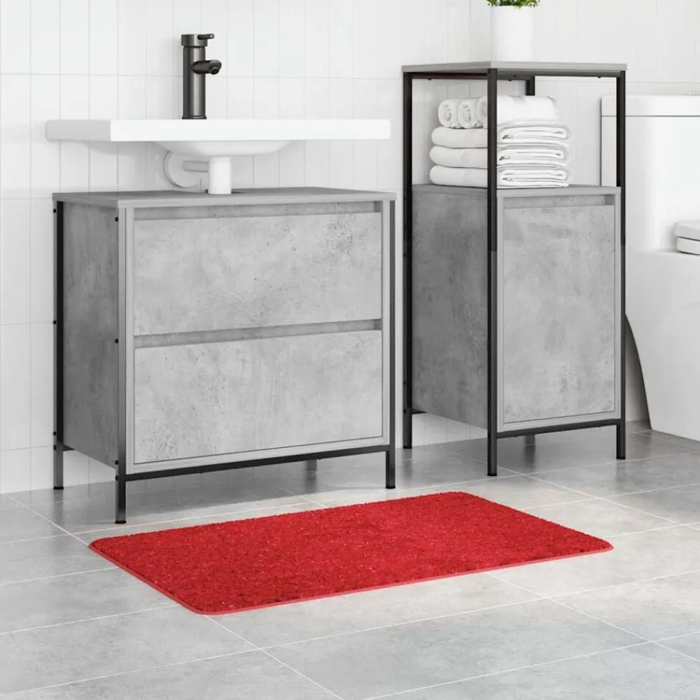 vidaXL Alfombrilla de baño antideslizante 50 x 80 cm PP Rojo Best