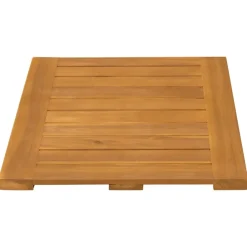 vidaXL Alfombrilla de baño Liso Marrón 60 x 40 cm Madera New