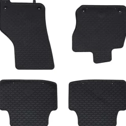 vidaXL Piezas Y Accesorios Para Vehículos-Alfombrilla de Coche 4 pcs Negro Goma