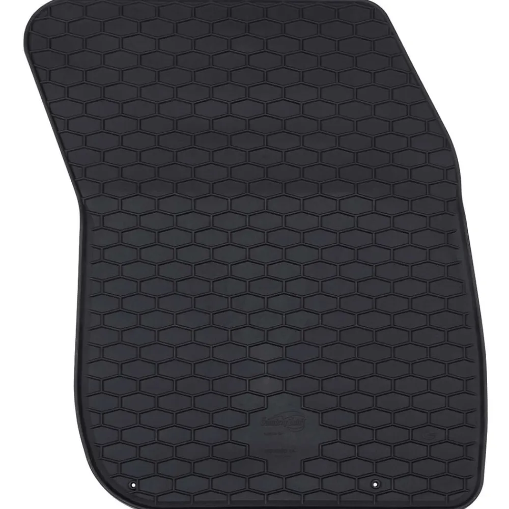 vidaXL Alfombrilla de Coche 4 pcs Negro Goma