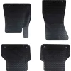 vidaXL Piezas Y Accesorios Para Vehículos-Alfombrilla de Coche 4 pcs Negro Goma