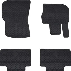 vidaXL Alfombrilla de Coche 4 pcs Negro Goma Online