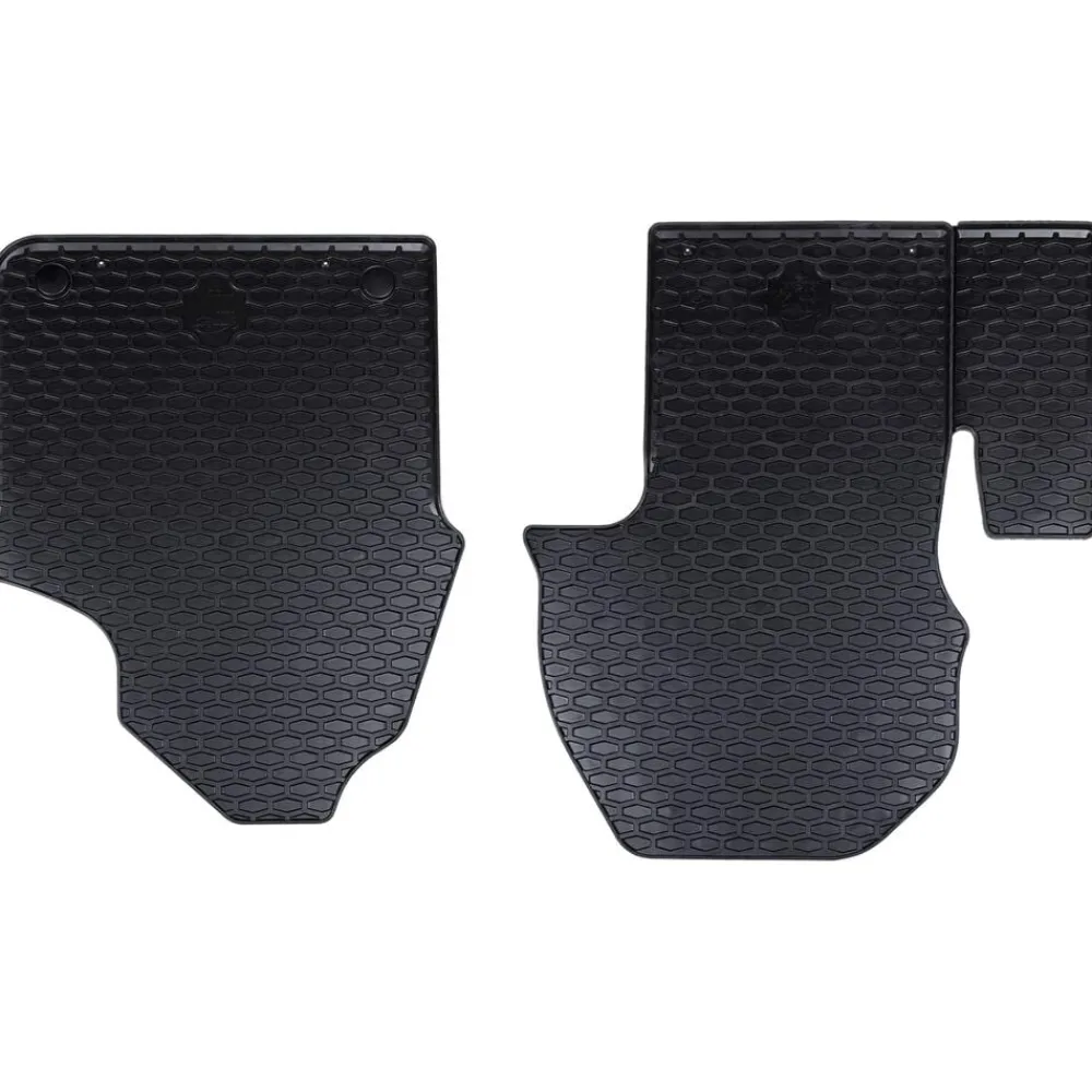 vidaXL Alfombrilla de Coche 2 pcs Negro Goma Best