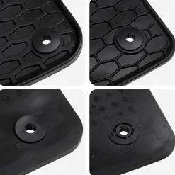 vidaXL Piezas Y Accesorios Para Vehículos-Alfombrilla de Coche 4 pcs Negro Goma