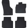 vidaXL Piezas Y Accesorios Para Vehículos-Alfombrilla de Coche 4 pcs Negro Goma