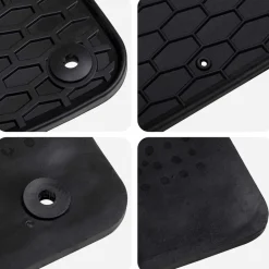 vidaXL Piezas Y Accesorios Para Vehículos-Alfombrilla de Coche 4 pcs Negro Goma